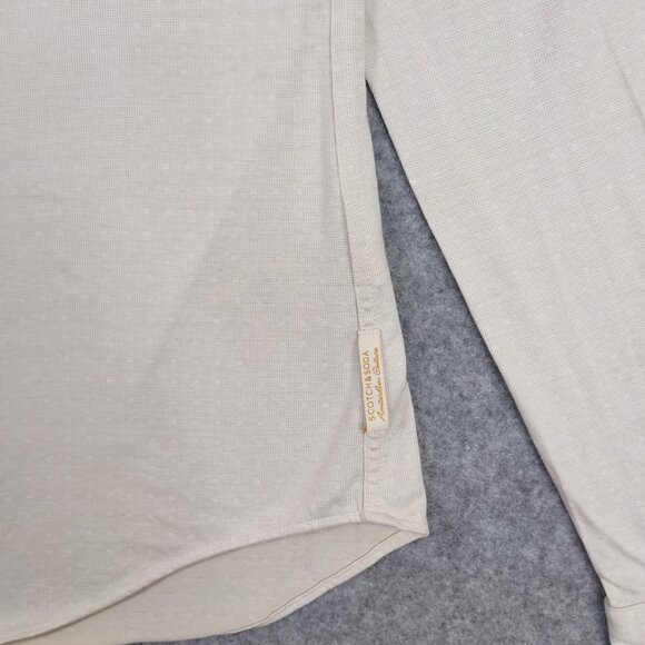 Scotch And Soda Shirt Men's Sz S Ivory Slim Fit Occasion Button Down All Cotton - Picture 4 of 16